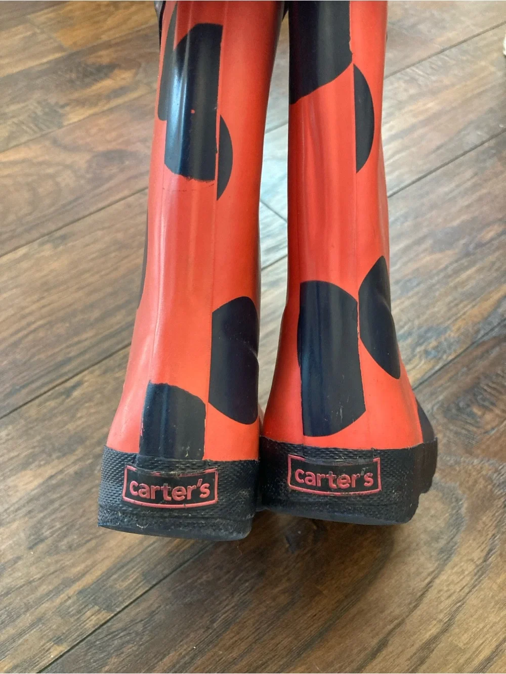 Carter's Red and Black Ladybug Kids Rain Boots